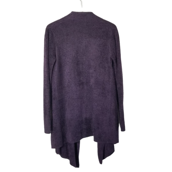 BAREFOOT DREAMS Cozychic Lite Calypso Drape Front Cardigan Size S/M Purple 436 - Picture 2 of 8